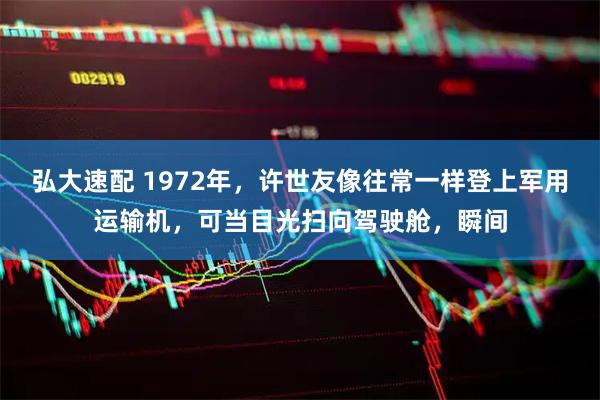 弘大速配 1972年，许世友像往常一样登上军用运输机，可当目光扫向驾驶舱，瞬间